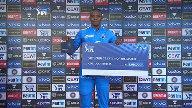 M46: MI vs DC  – VIVO perfect catch of the match – Kagiso Rabada