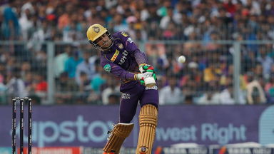6 & 6: Gurbaz swings a couple over the leg side