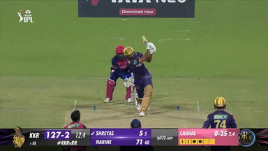 M31: KKR vs RR – Shreyas Iyer Six