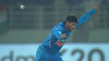 W, W, W!  Kuldeep's hat-trick heroics