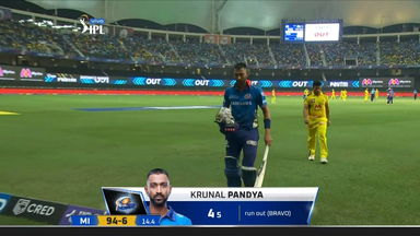 M30: CSK vs MI – Krunal Pandya Wicket