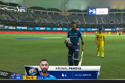 M30: CSK vs MI – Krunal Pandya Wicket