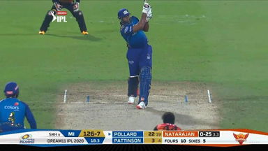 M56: SRH vs MI – Kieron Pollard Six