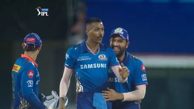 Bull's eye Hardik runs out Warner
