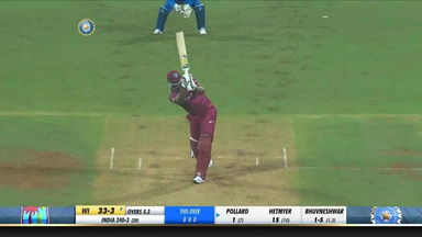 IND vs WI 2019, 3rd T20I: Kieron Pollard Six