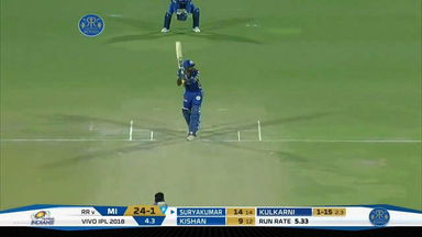 M21: RR vs MI – Suryakumar Yadav Six