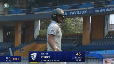 IND-W vs AUS-W 2023-24, 1st Test: Ellyse Perry Wicket