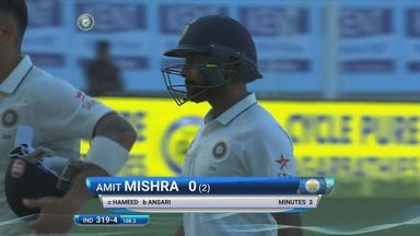 IND vs ENG 2016 - 1st Test, day 3 : Amit Mishra Wicket