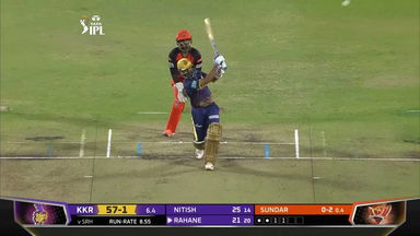 M61: KKR vs SRH – Ajinkya Rahane Six