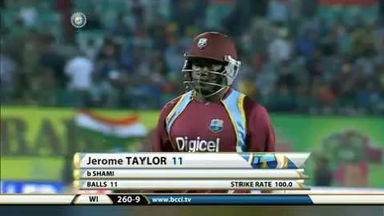 4TH ODI: IND vs WI – Jerome Taylor Wicket