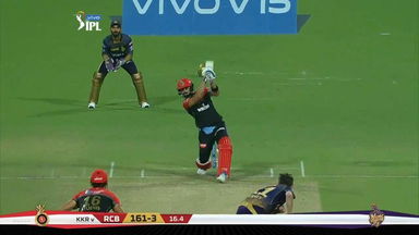 Virat hits one straight as an arrow
