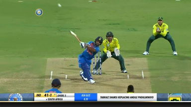 IND vs SA 2019, 3rd T20I: Shikhar Dhawan Six