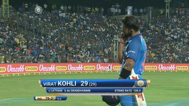 IND vs NZ 2017, 2nd ODI: Virat Kohli Wicket