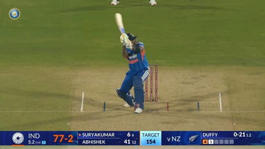 IND vs NZ 2026, 3rd T20I: Suryakumar Yadav Six