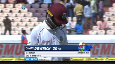 IND vs WI 2018, 2nd Test Day 1: Shane Dowrich Wicket