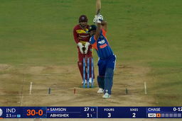 IND vs WI 2026, 4th T20I: Sanju Samson Six