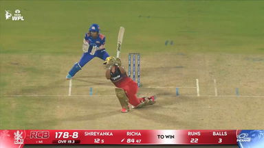 Six: Match 16, Royal Challengers Bengaluru vs Mumbai Indians, WPL 2026: Richa Ghosh Six