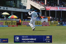 IND vs BAN 2024, 2ND Test: Mehidy Hasan Miraz Wicket