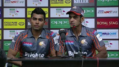 CLT20 2014 Q2: MI vs LIO  –   Press Conference – Umar Akmal and Mohammad Hafeez