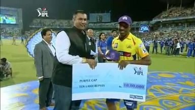 M60: MI vs CSK – Purple Cap – Dwayne Bravo