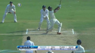 IND vs ENG 2016 - 2nd Test, day 1 : Cheteshwar Pujara six