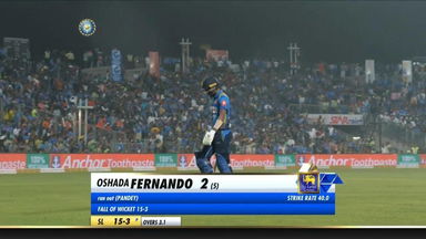 IND vs SL 2020, 3rd T20I: Oshada Fernando Wicket