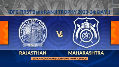 Ranji Trophy  2023/24, Rajasthan vs Maharashtra Day 1: Match Highlights