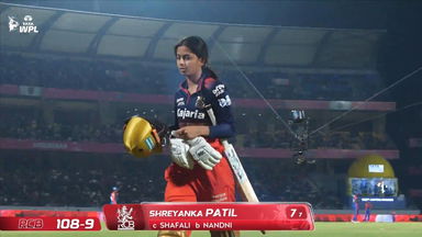 Wicket: Match 15, Royal Challengers Bengaluru vs Delhi Capitals, WPL 2026: Shreyanka Patil Wicket
