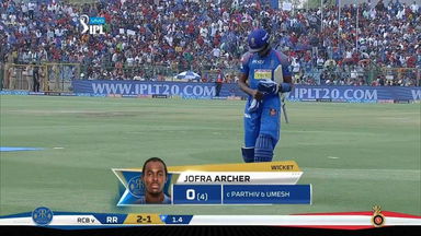 M53: RR vs RCB –  Jofra Archer Wicket