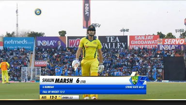 IND vs AUS 2019, 4th ODI: Shaun Marsh Wicket