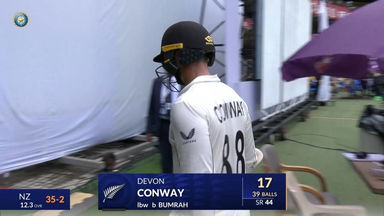 IND vs NZ 2024, 1ST Test: Devon Conway Wicket