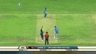 1ST T20I: IND vs SL – Shikhar Dhawan Six