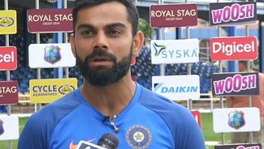 Virat Kohli addresses the media after the 2nd ODI