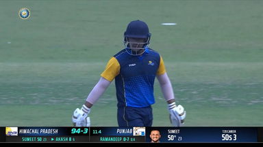 Syed Mushtaq Ali Trophy 2022 SF1 : Sumeet Verma's stroke-filled 51 (25) for Himachal Pradesh