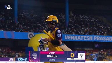Wicket: Match 11, Mumbai Indians vs UP Warriorz, WPL 2025: Saima Thakor Wicket
