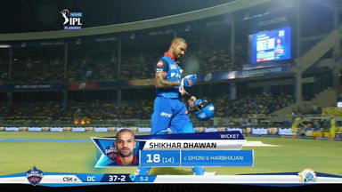 Q2: CSK vs DC – Shikhar Dhawan Wicket