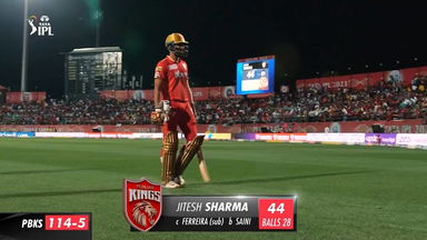 M66: PBKS vs RR – Jitesh Sharma Wicket