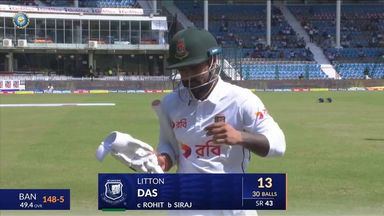 IND vs BAN 2024, 2ND Test: Liton Das Wicket