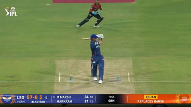 IPL 2025 M61: LSG vs SRH - Mitchell Marsh Six