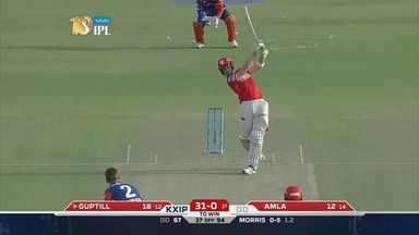 M36: KXIP vs DD –  Martin Guptill Six