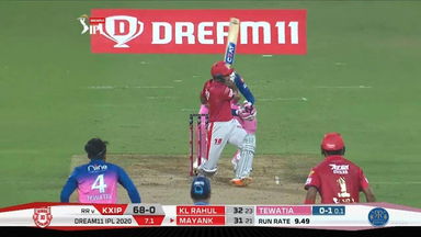 M09: RR vs KXIP – Mayank Agarwal Six