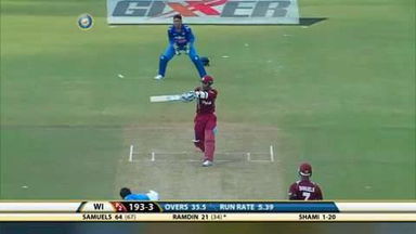1ST ODI: IND vs WI – Denesh Ramdin Six