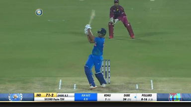 IND vs WI 2019, 2nd T20I: Shivam Dube Six