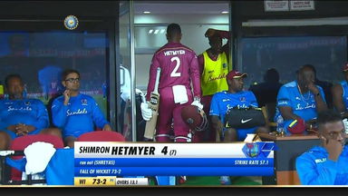 IND vs WI 2019, 2nd ODI: Shimron Hetmyer Wicket