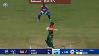 IND vs BAN 2024, 1st T20I: Rishad Hossain Six