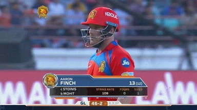 M26: GL vs KXIP –  Aaron Finch Wicket