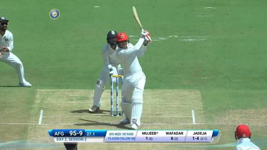 IND vs AFG 2018, 1st Test  Day 2: Mujeeb Ur Rahman Six