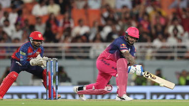 Riyan Parag's reverse sweep for SIX