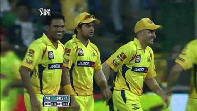 Match 74 CSK vs MI – Harbhajan's Wicket