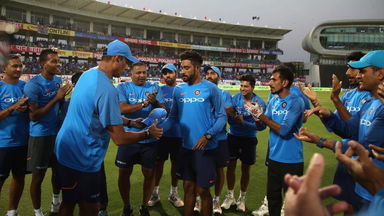 Proud moment for Mohd. Siraj as he makes his debut